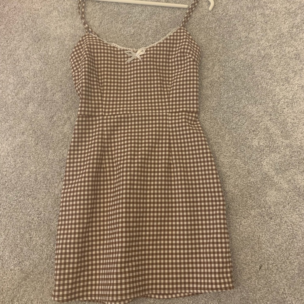 checkered bodycon dress